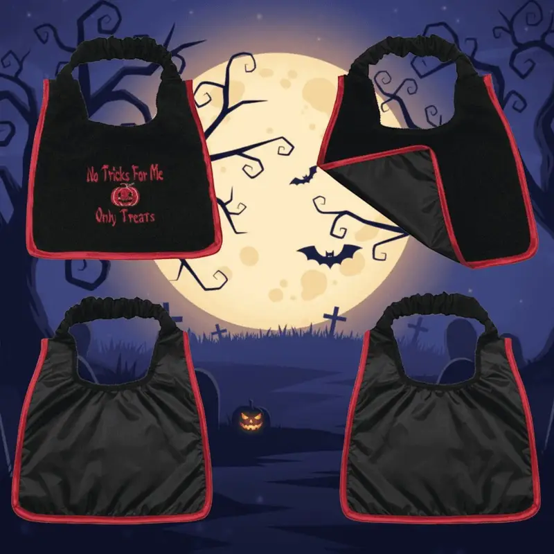 Halloween ‘No tricks for me Only treats’ dog spooky bib: haloween no tricks
