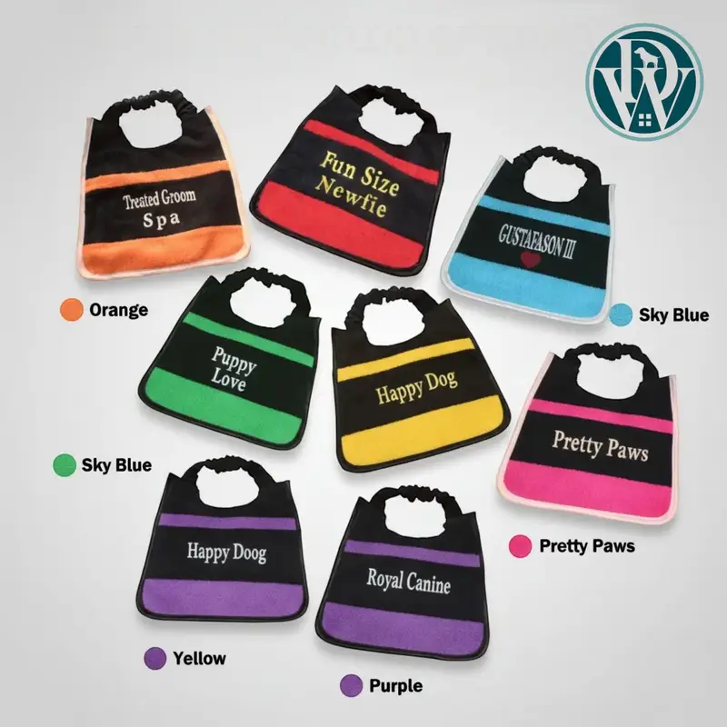 Exclusive 2-Colour Dog Bib: food thief