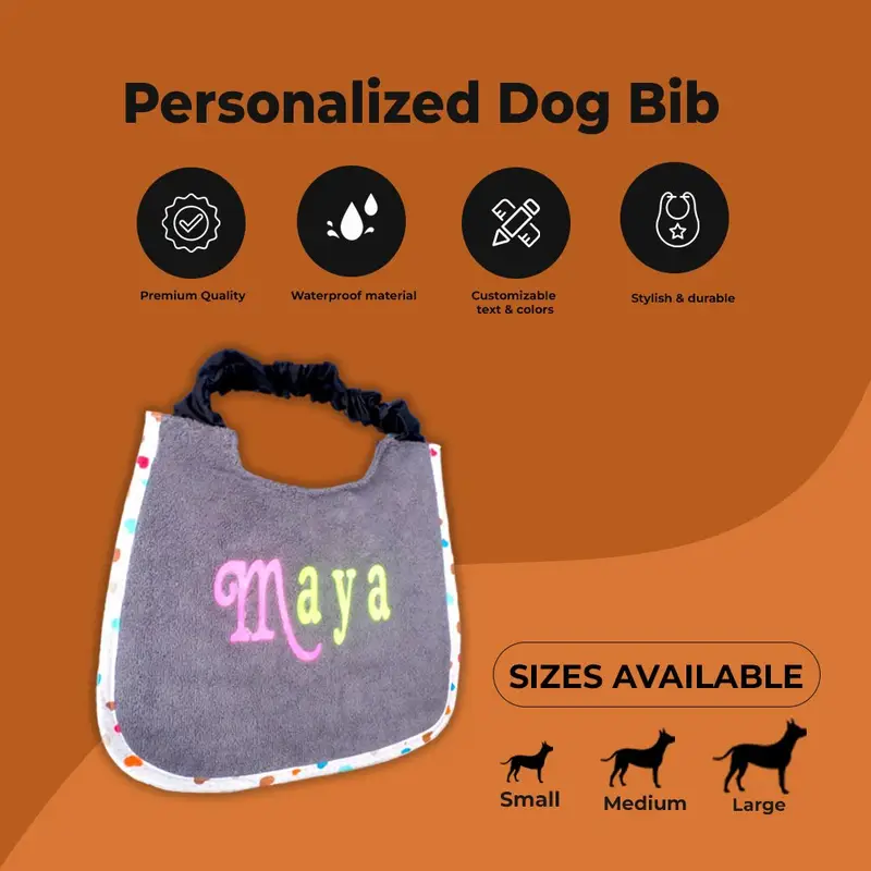 Neon-Chic Personalised Dog Bibs, photo 4
