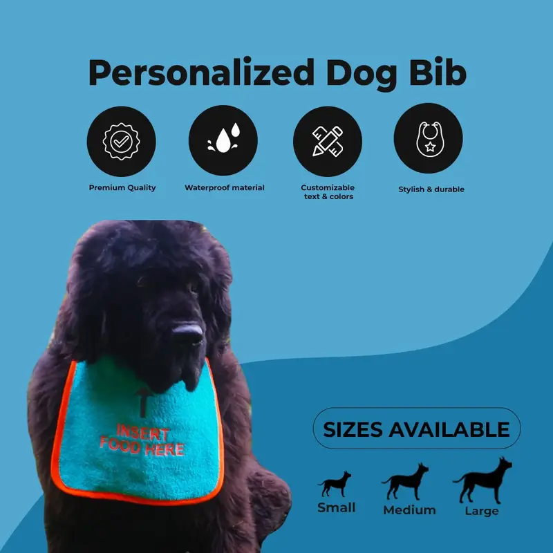 Custom ‘INSERT FOOD HERE’ Dog Bib, photo 4