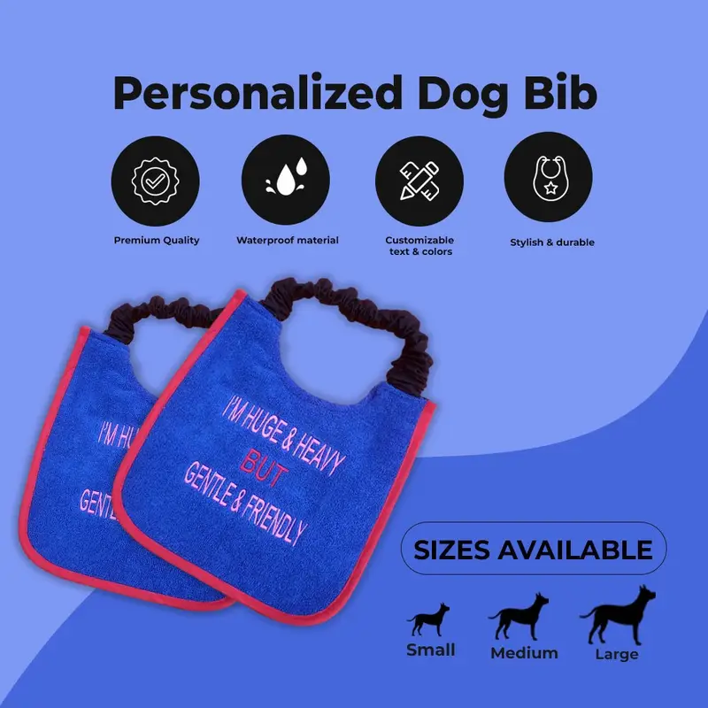 Huge & heavy sarcastic & cute dog fashionable bib, photo 5