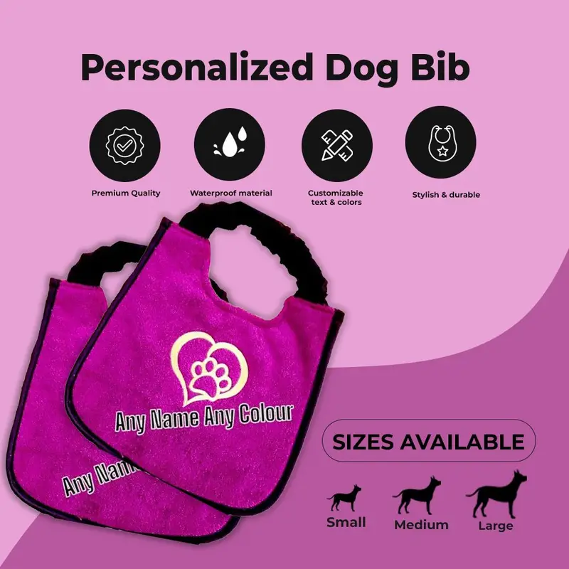 Heart & Paw Personalised Dog Bib, photo 4