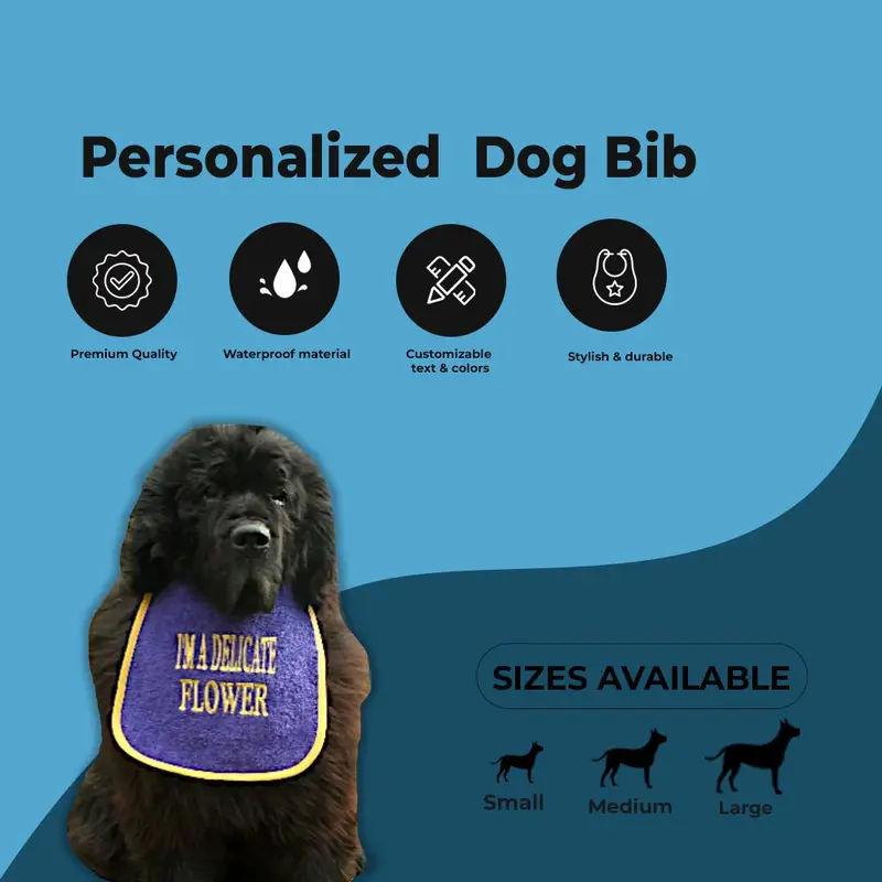Enchanting ‘DELICATE FLOWER’ Cute Dog Bib, photo 5