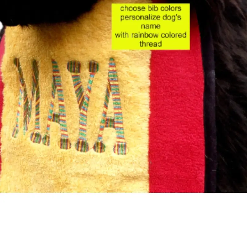 Two Coloured Personalised dog bib, photo 2