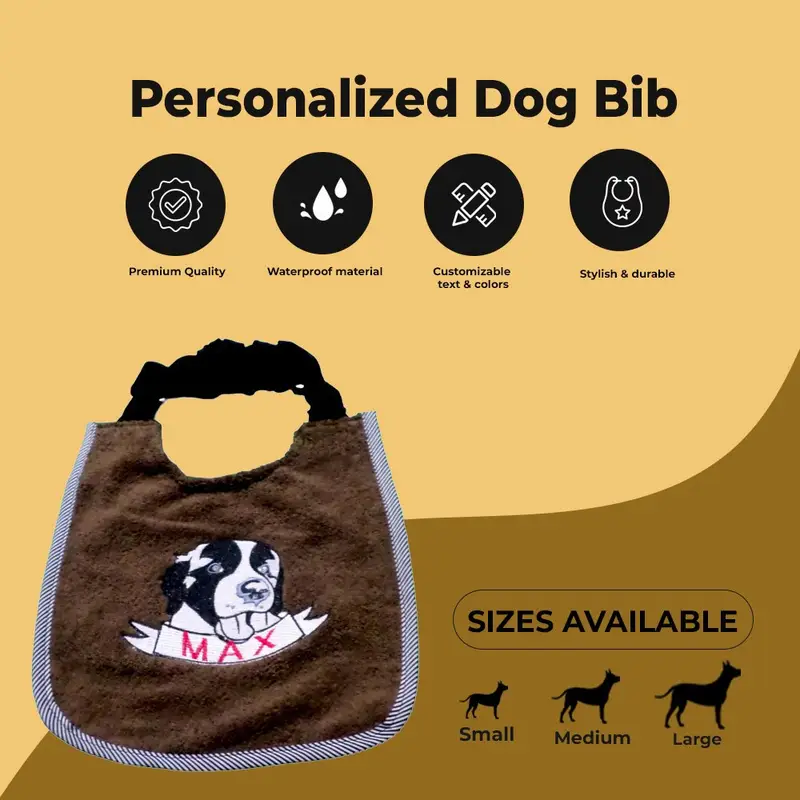 Personalised Saint Bernard Dog Bib, photo 4