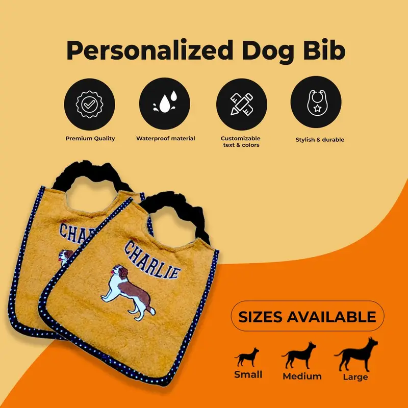 Personalised Saint Bernard Dog Drooling Bib, photo 4