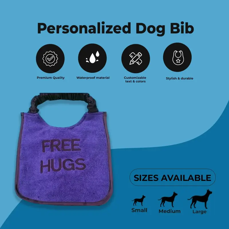 Personalised ‘Free Hugs’ Dog Bib, photo 4