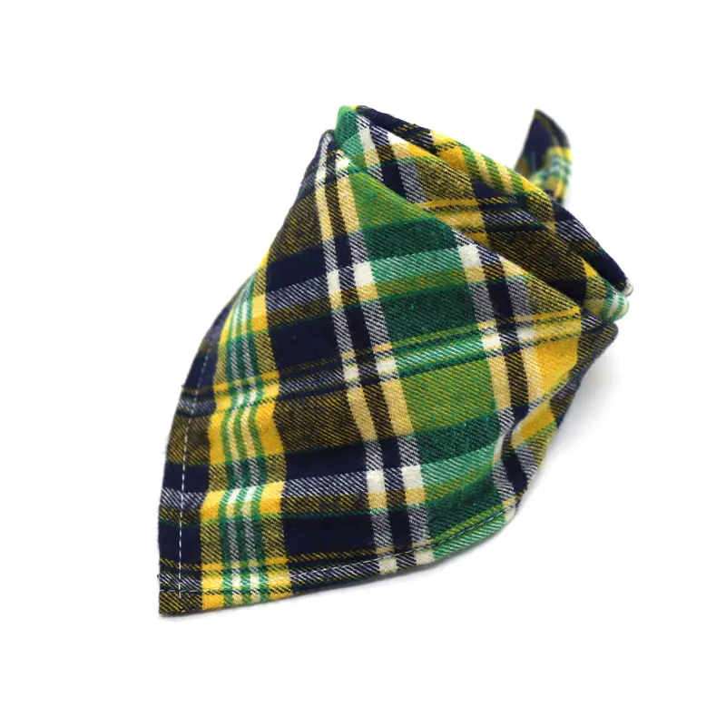 Personalised Cotton Blaid Dog Bandana tartan coloured with your dog’s name embroidered, photo 7