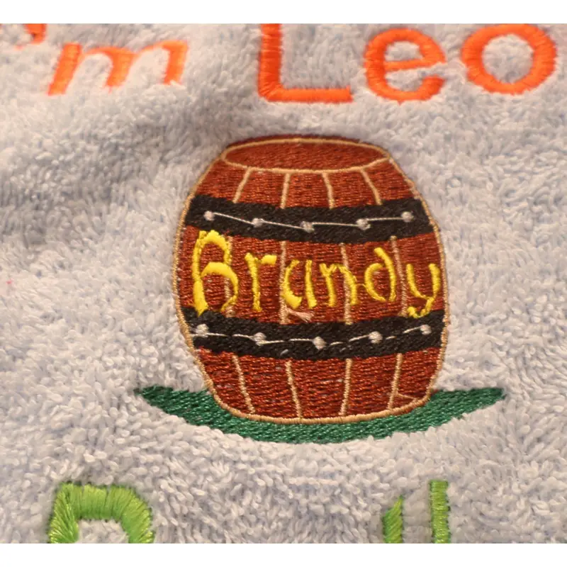 Saint Bernard personalised dog bib with brandy barrel, photo 2