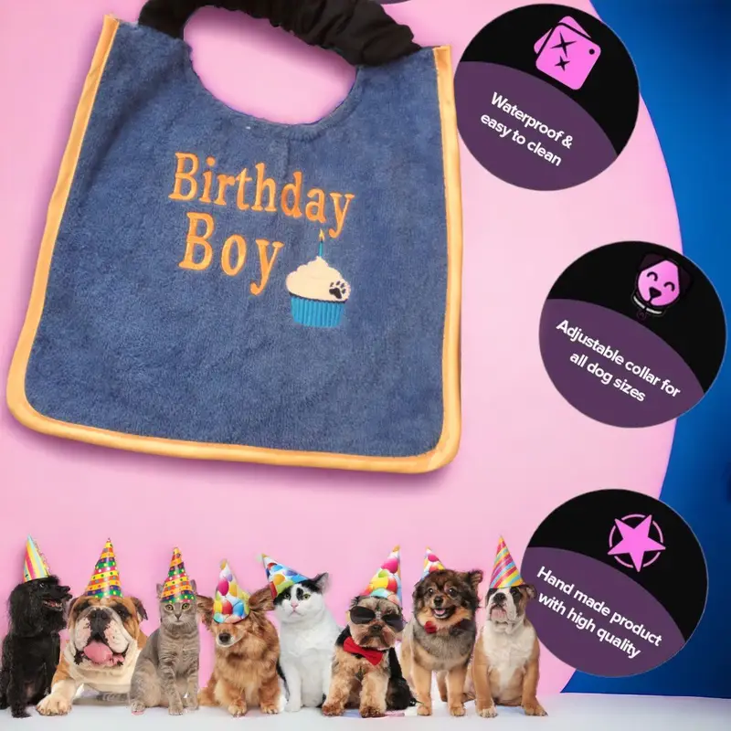 Birthday Boy/Girl dog bib: bday boy