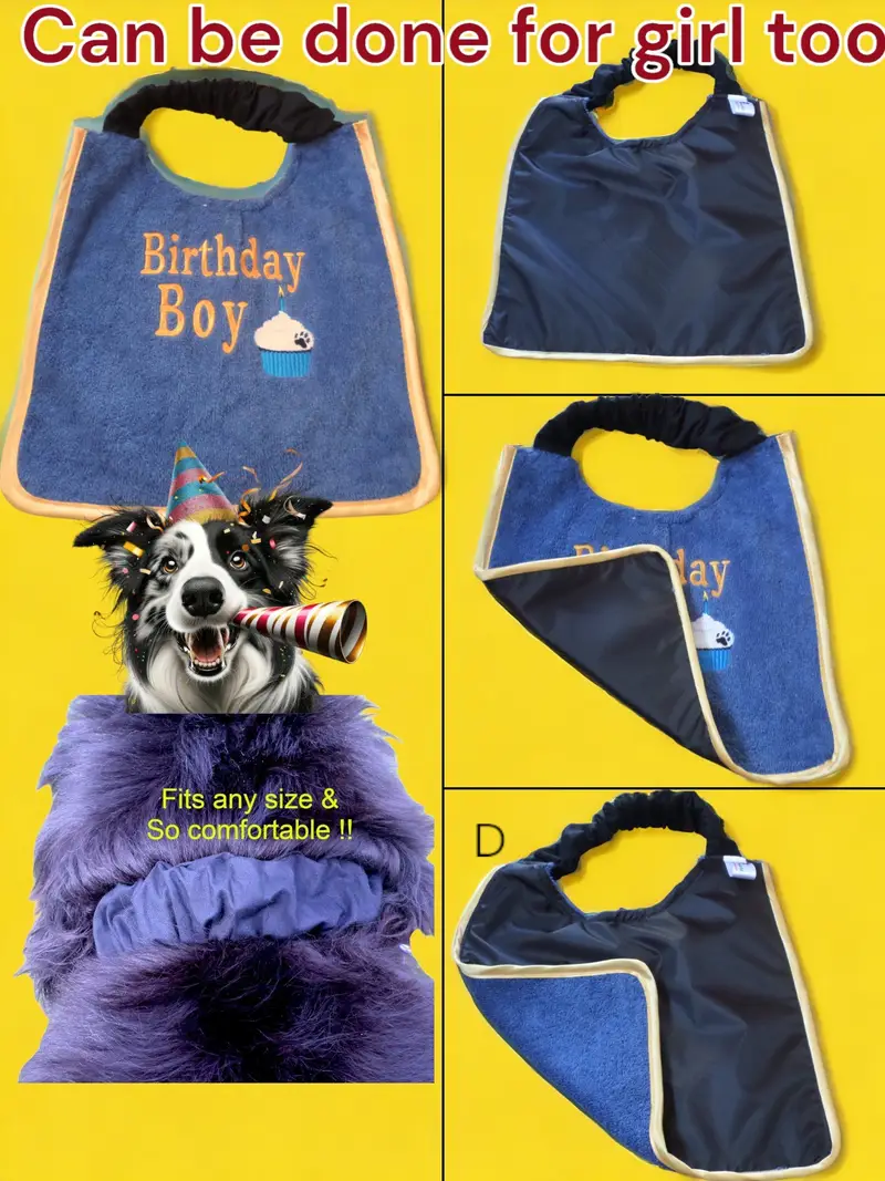 Birthday Boy/Girl dog bib: bday boy
