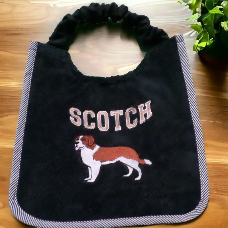 Personalised Saint Bernard Dog Drooling Bib, photo 8