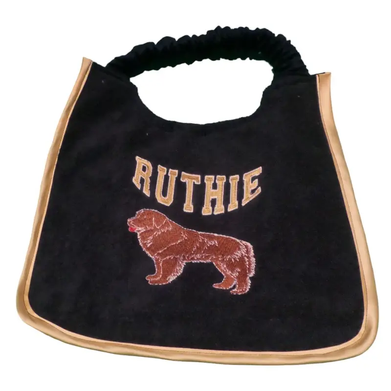 Personalised Newfoundland Dog Drooling Bib: brown newfy