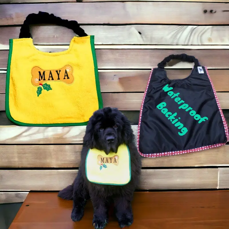 Holiday Personalised Christmas decorative bone dog bib, photo 4