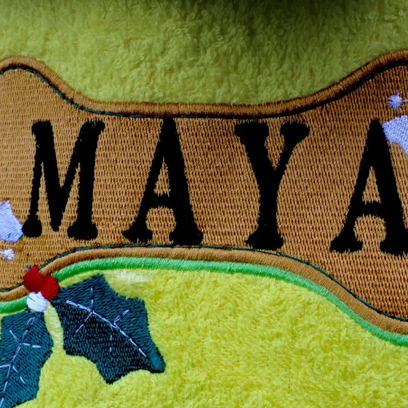 Holiday Personalised Christmas decorative bone dog bib, photo 2
