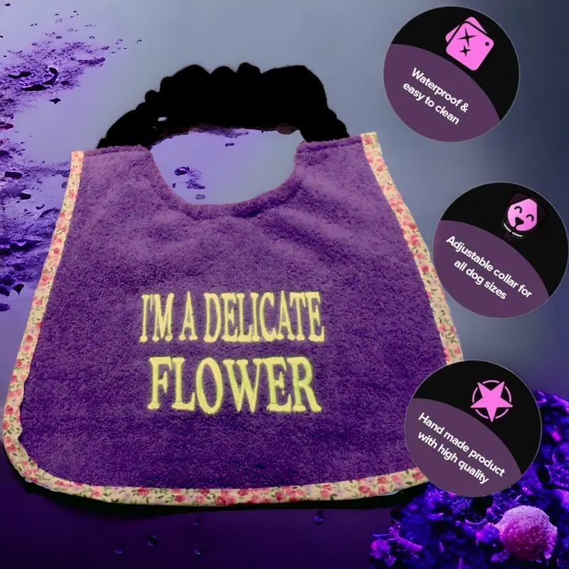 Enchanting ‘DELICATE FLOWER’ Cute Dog Bib, photo 11