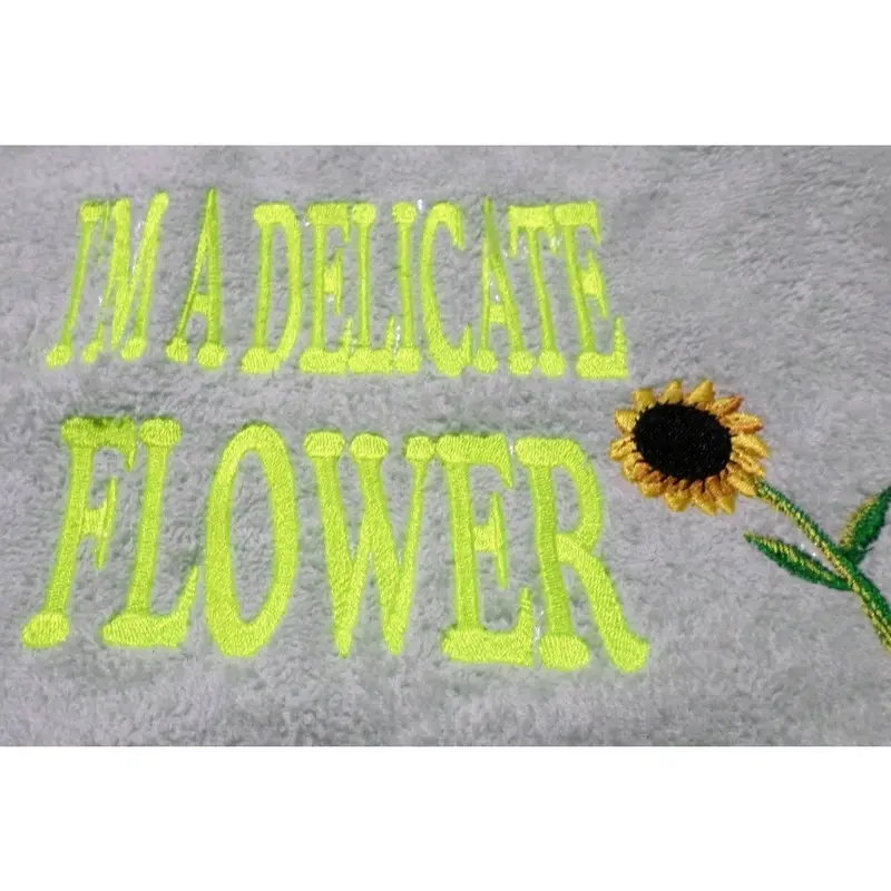 Delicate flower with sunflower design dog bib, photo 2