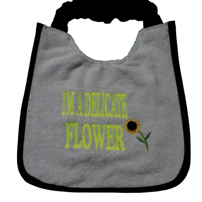Delicate flower with sunflower design dog bib, photo 6