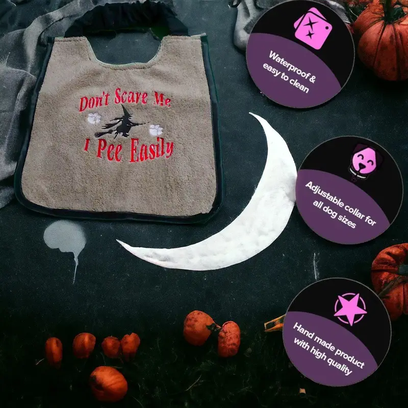 Halloween ‘Dont scare me’ dog bib, photo 7