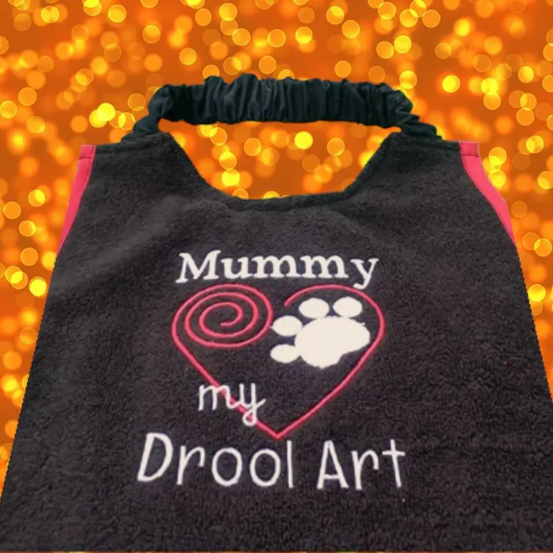 Mummy love my drool art dog bib, photo 5