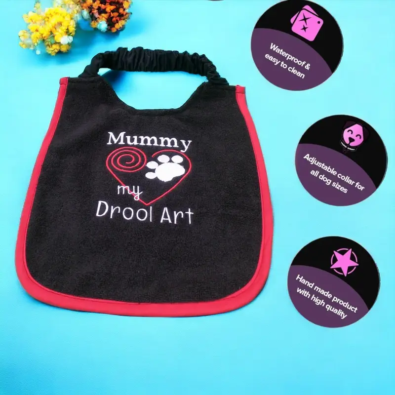 Mummy love my drool art dog bib, photo 8