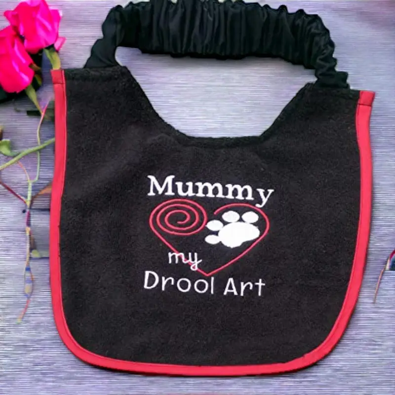 Mummy love my drool art dog bib, photo 3
