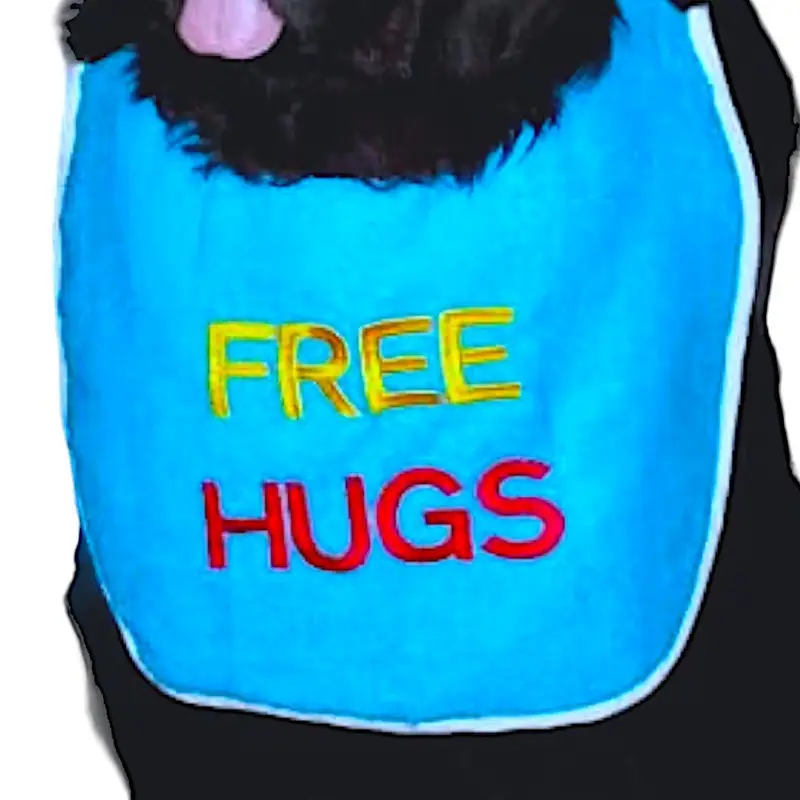 Free Hugs dog bib 2 coloured: fh10