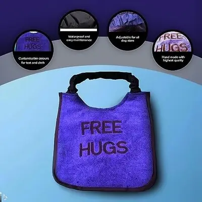 Personalised ‘Free Hugs’ Dog Bib: fh8