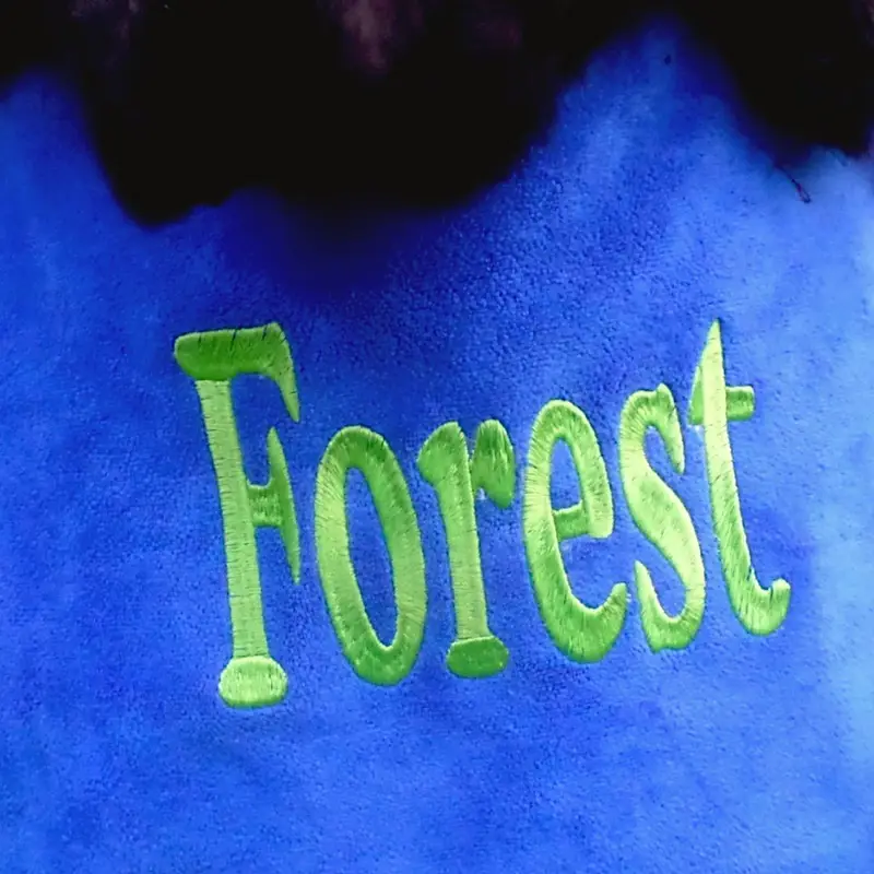 Personalised with your dog’s name bib: forest
