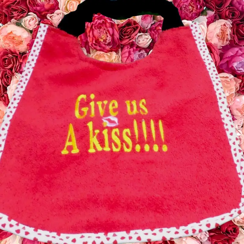 Give us a kiss cute dog bib, photo 6