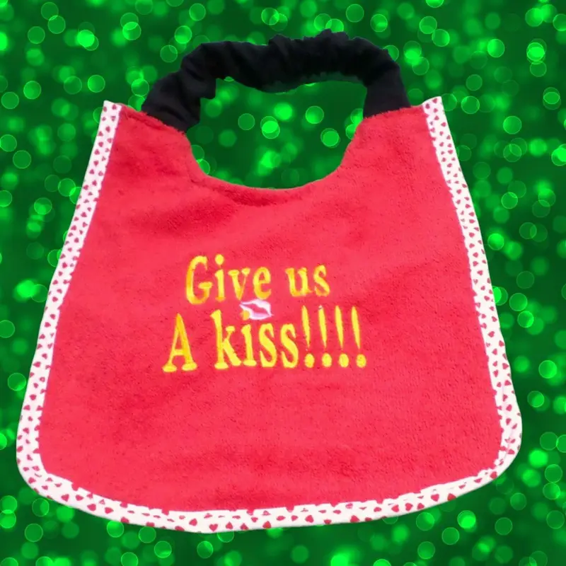 Give us a kiss cute dog bib, photo 2