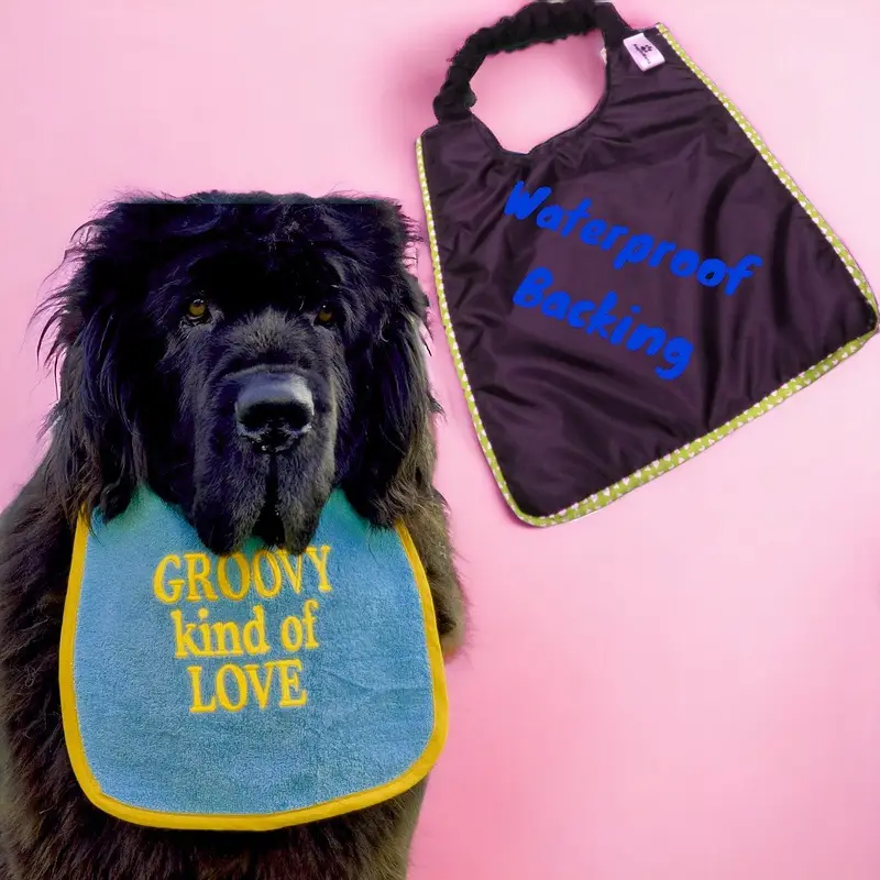 Groovy kind of Love customised & personalised dog bib, photo 5