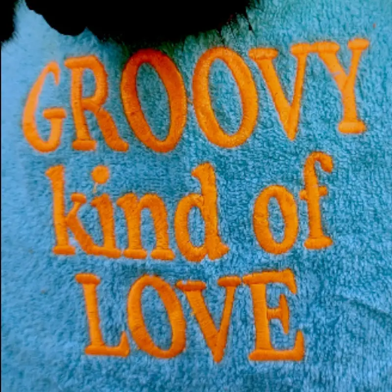 Groovy kind of Love customised & personalised dog bib, photo 2