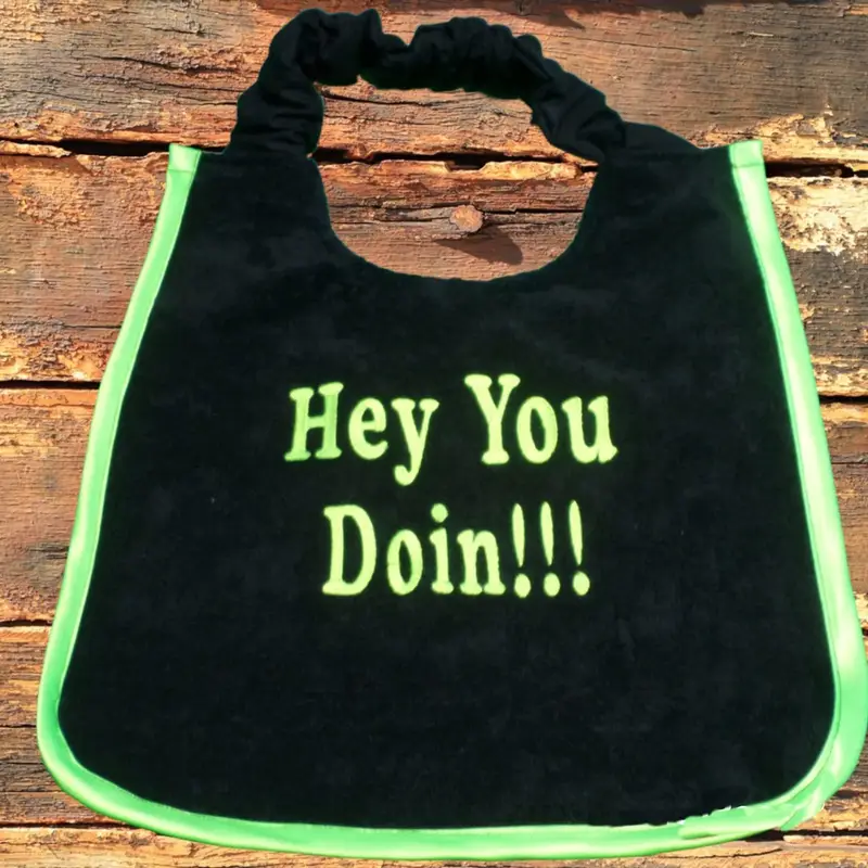 Personalise your own dog bib: hey you