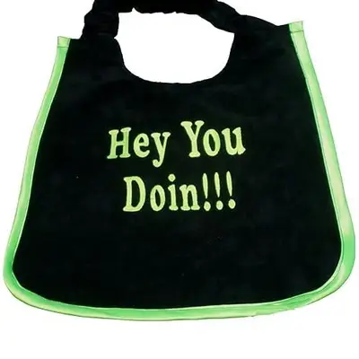 Personalise your own dog bib: hey you