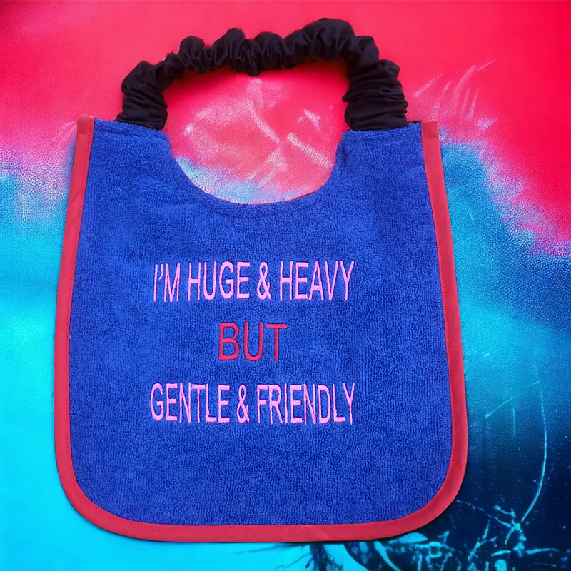 Huge & heavy sarcastic & cute dog fashionable bib: huge and heavy
