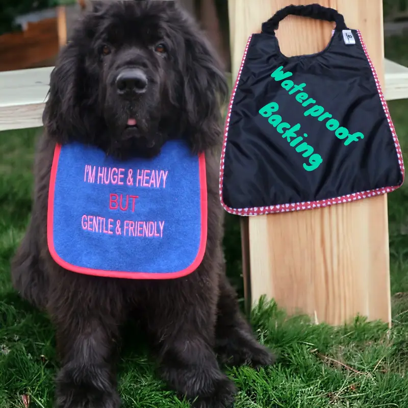 Huge & heavy sarcastic & cute dog fashionable bib: huge and heavy