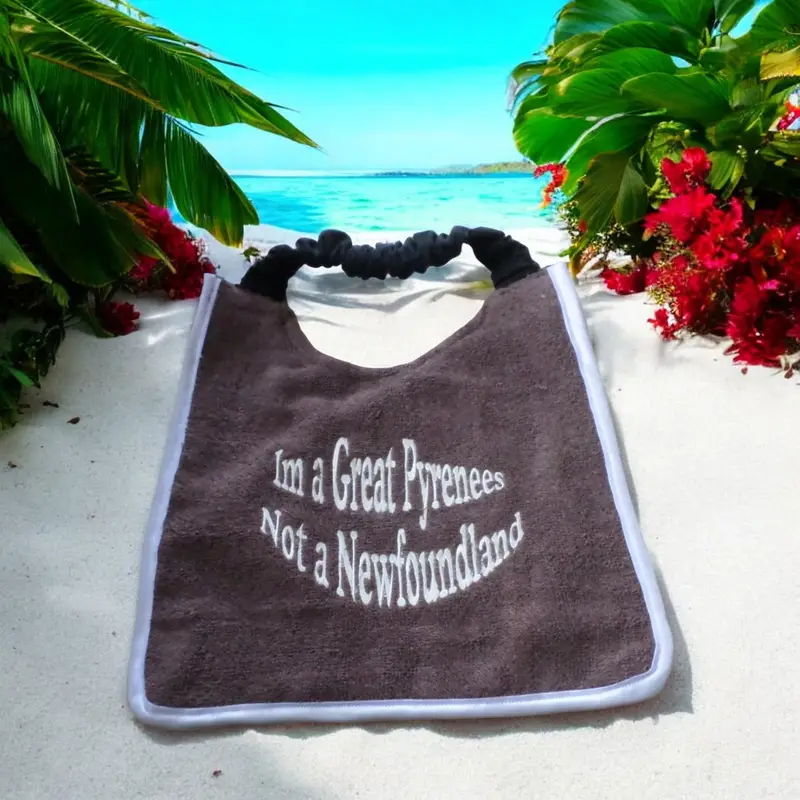 Pyrenean Mountain Dog Bib personalised- Various sizes: im great pyrenees