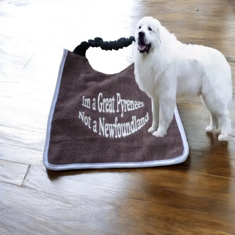Pyrenean Mountain Dog Bib personalised- Various sizes: im great pyrenees