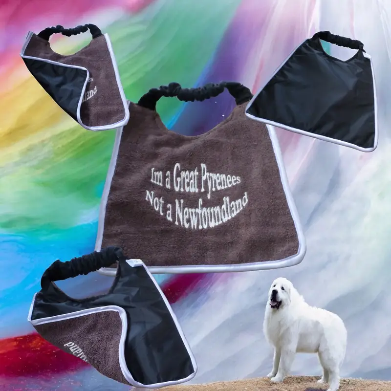 Pyrenean Mountain Dog Bib personalised- Various sizes: im great pyrenees