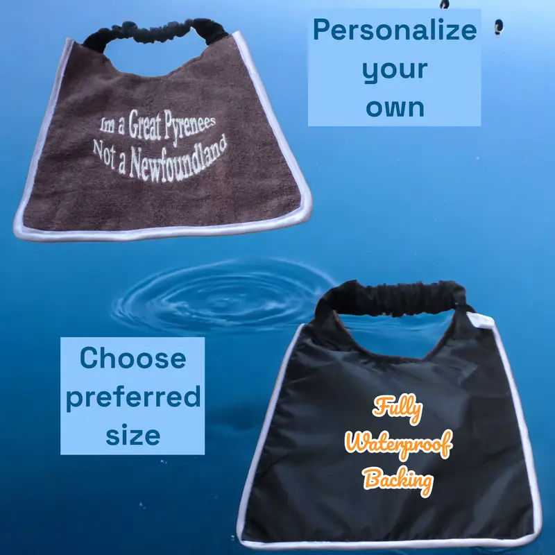 Pyrenean Mountain Dog Bib personalised- Various sizes: im great pyrenees