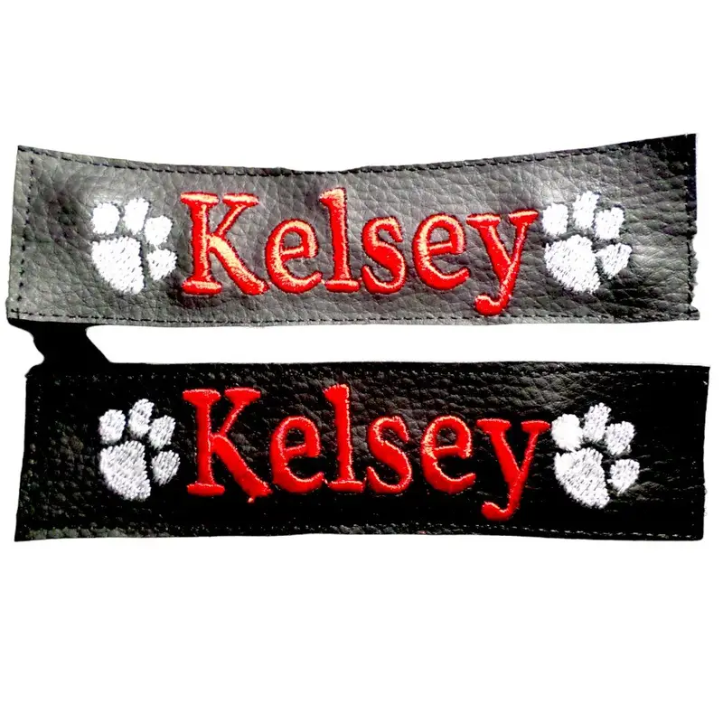 Personalised Dog Harness Labels: labels kelsey