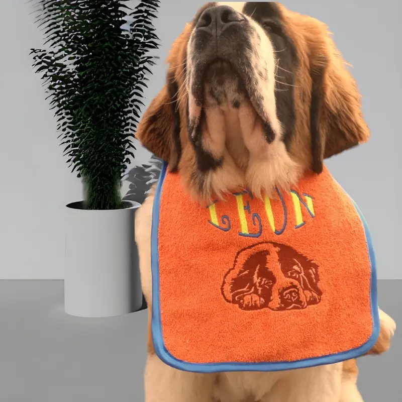 Customisable Saint Bernard Drool Bib: leon