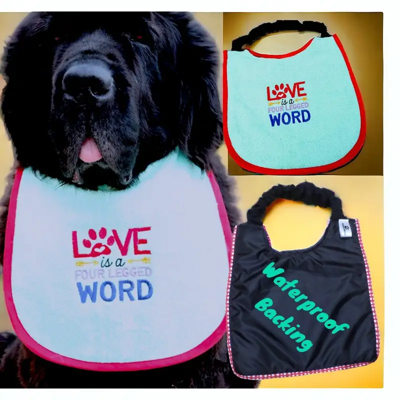 Love is a 4 legged word dog bib, photo 4