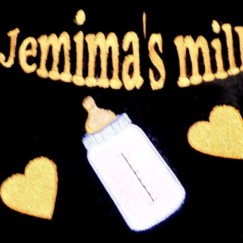 Milk bottle with dog’s name bib, photo 10