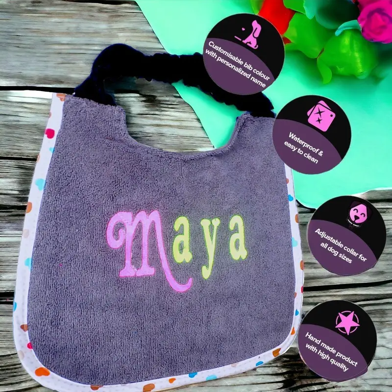 Neon-Chic Personalised Dog Bibs, photo 8