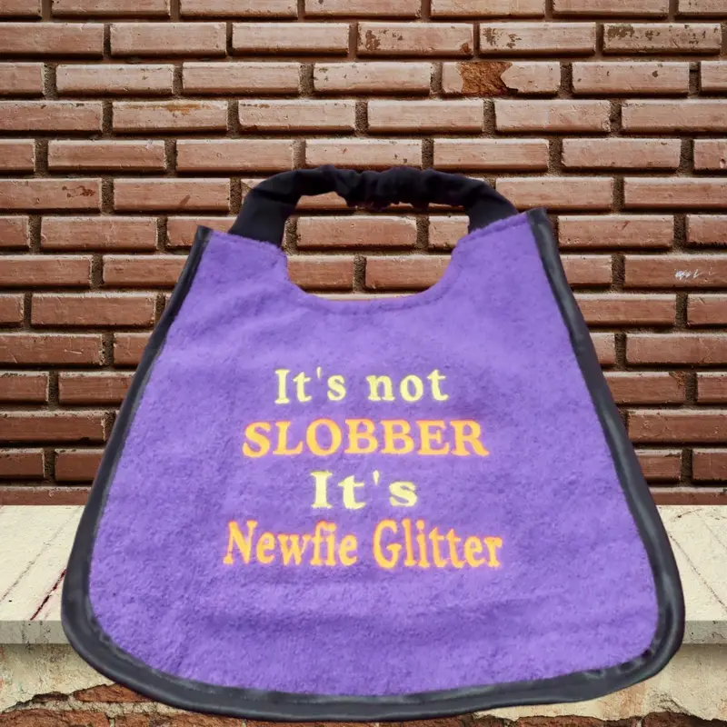 Newfoundland Dog Bib: newfie glitter