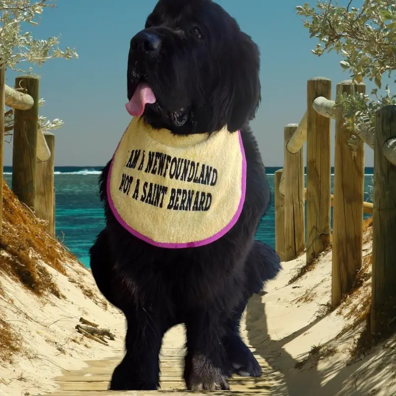 I am a newfoundland customised dog bib: newfy