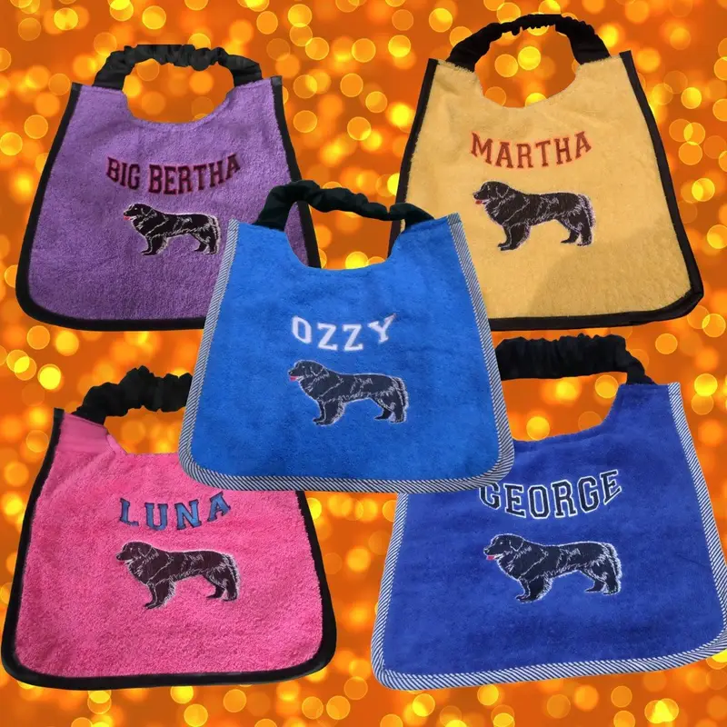 Personalised Newfoundland Dog Drooling Bib: newfy