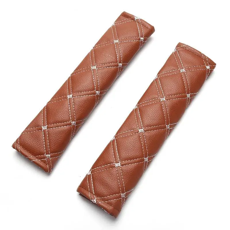 Faux Leather seat Belt Covers (Pair) personalised with name: patterned seat belts